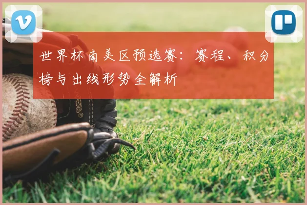 世界杯南美区预选赛:赛程、积分榜与出线形势全解析